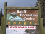 Banff Recreation Centre Sign